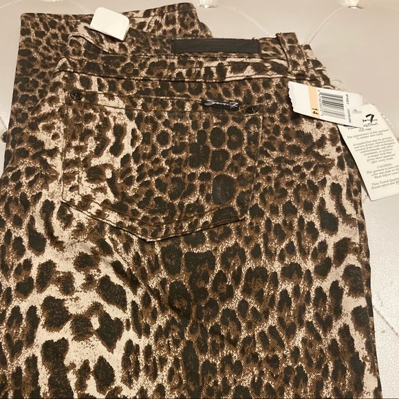 Seven7 Luxe Brown Leopard Print Skinny Jeans Size 14 - Picture 9 of 12
